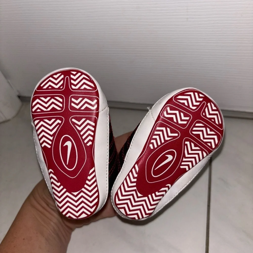 2009 Nike Baby Black, Red, and White Sneakers